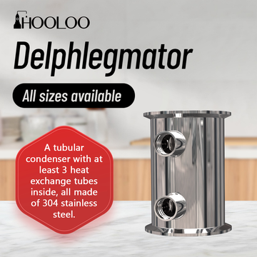 Stainless Steel Delphlegmator/Reflux Column/First Condenser - Hooloo Distilling Equipment Supply