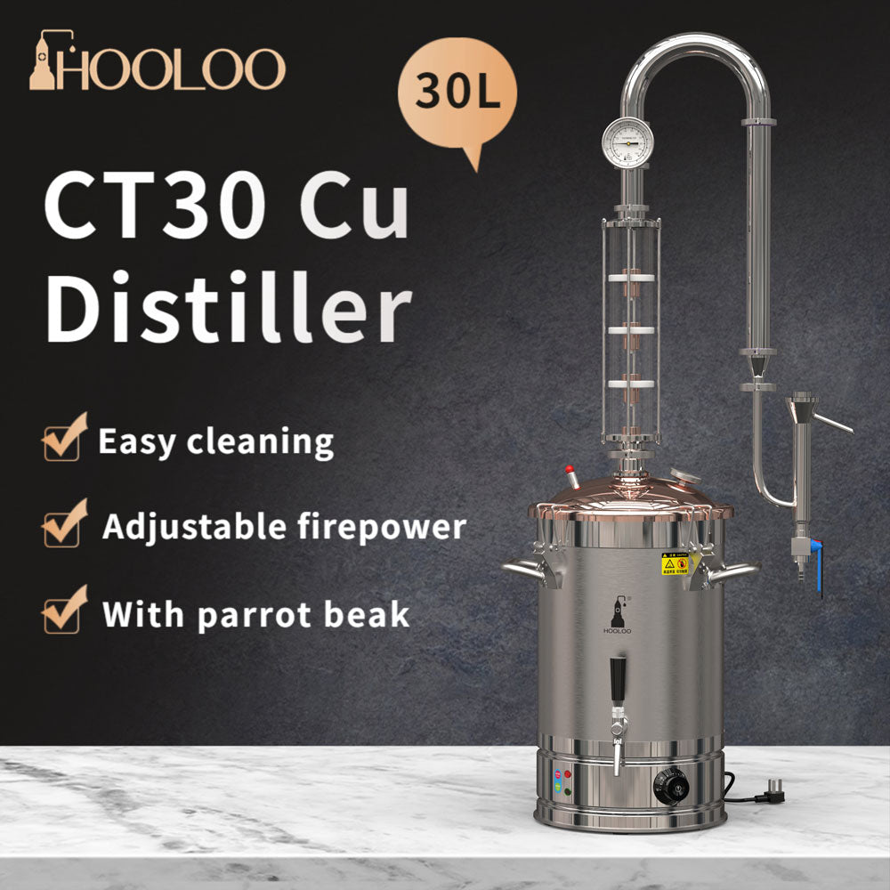 30L HOOLOO Distiller Brewer(CT30Cu) - Hooloo Distilling Equipment Supply
