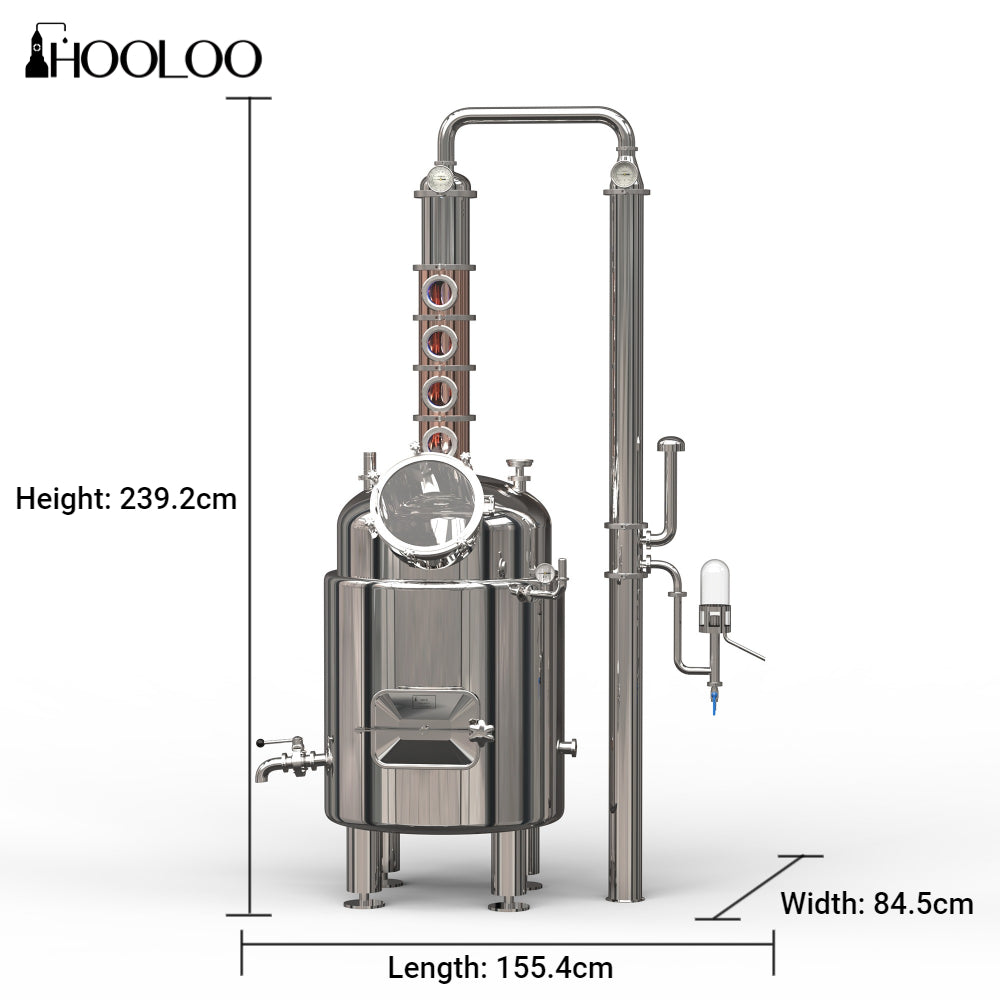 ST300 Water Bath Heating Distiller Double Jacket - Hooloo Distilling Equipment Supply