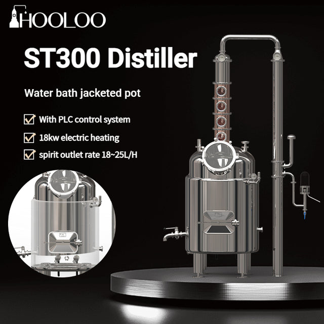 ST300 Water Bath Heating Distiller Double Jacket - Hooloo Distilling Equipment Supply