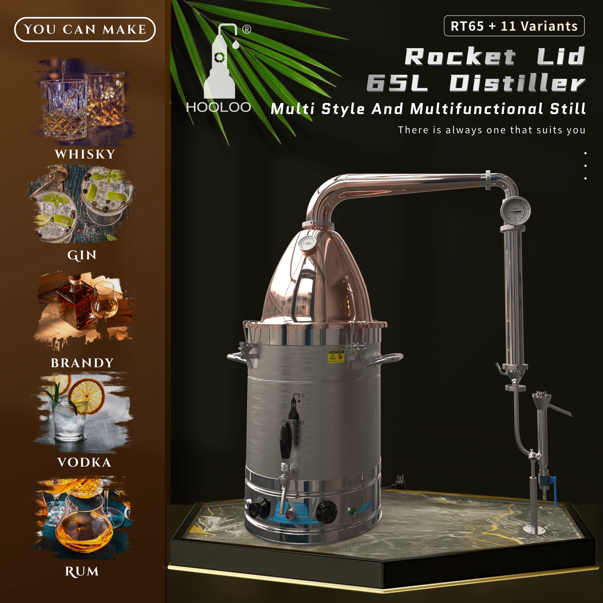 65L Rocket Distiller - Hooloo Distilling Equipment Supply