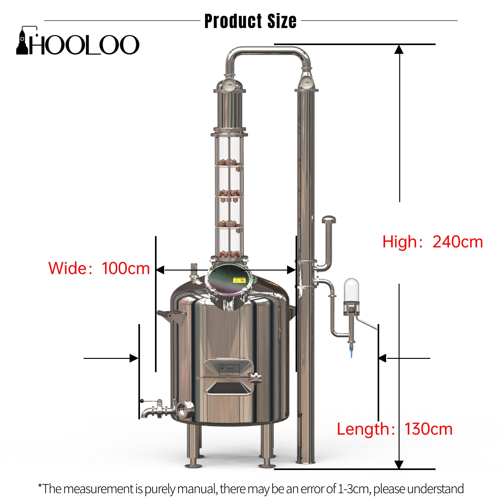 300L Commercial Distiller (CT/ST/CS300) - Hooloo Distilling Equipment Supply