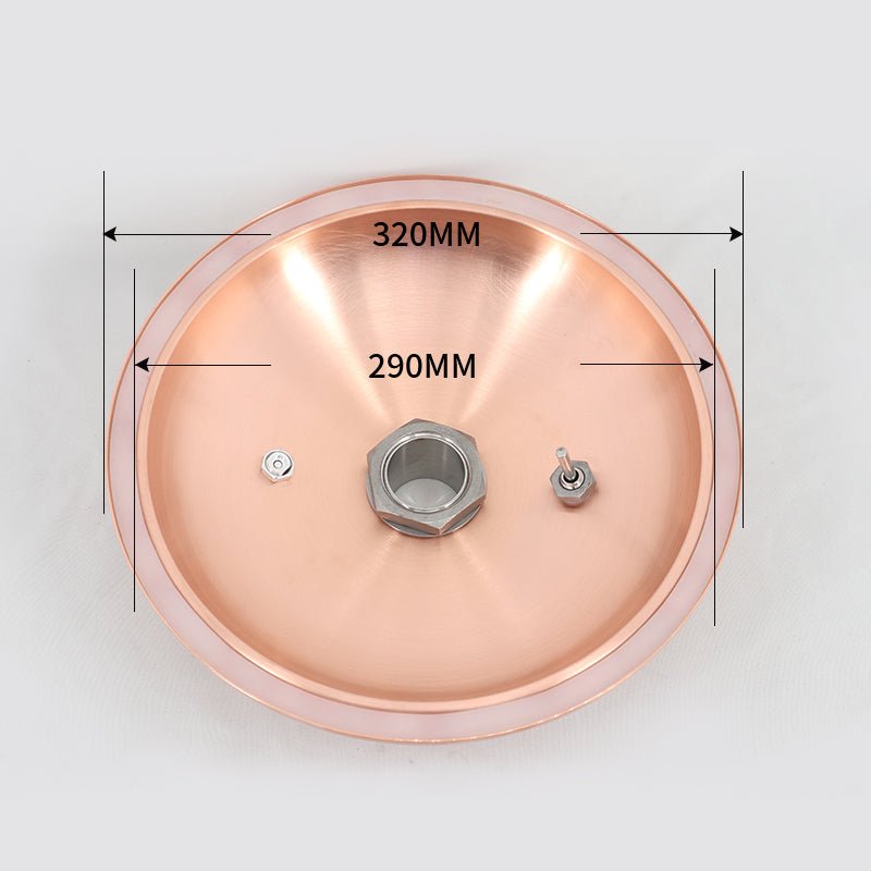 φ325mm-2 inch Tri-Clamp(For 20/22/25/30L Pot) Distiller Copper Lid/Cover - Hooloo Distilling Equipment Supply