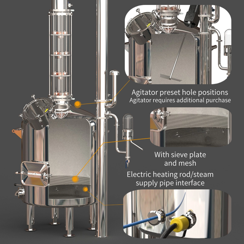 300L Commercial Distiller (CT/ST/CS300) - Hooloo Distilling Equipment Supply