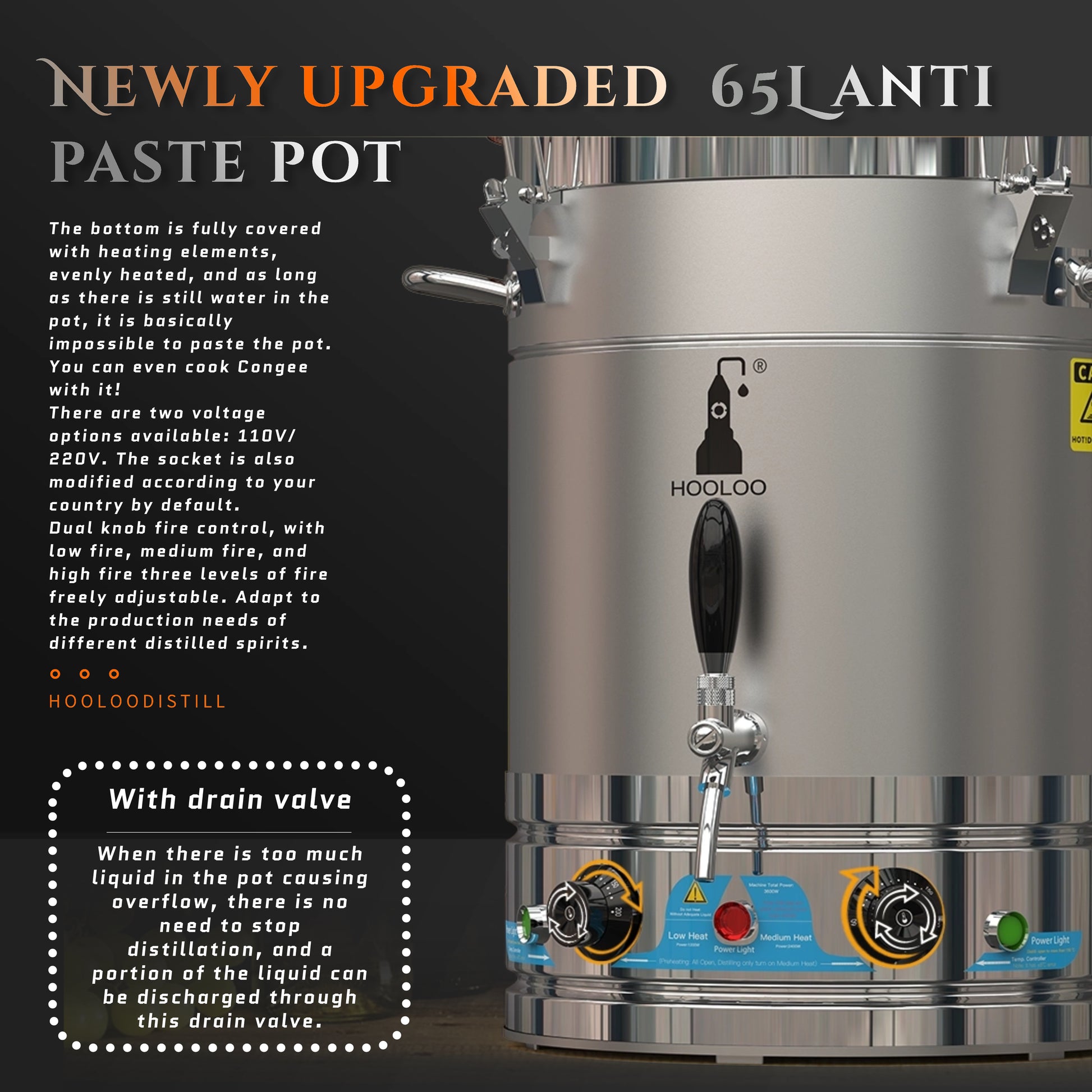 65L Rocket Distiller - Hooloo Distilling Equipment Supply