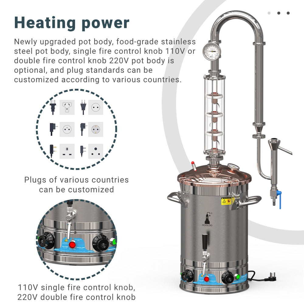 30L HOOLOO Distiller Brewer(CT30Cu) - Hooloo Distilling Equipment Supply