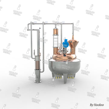 380L / 100Gal Crystal & Copper Distillation Equipment with Glass Column - Hooloo Distilling Equipment Supply