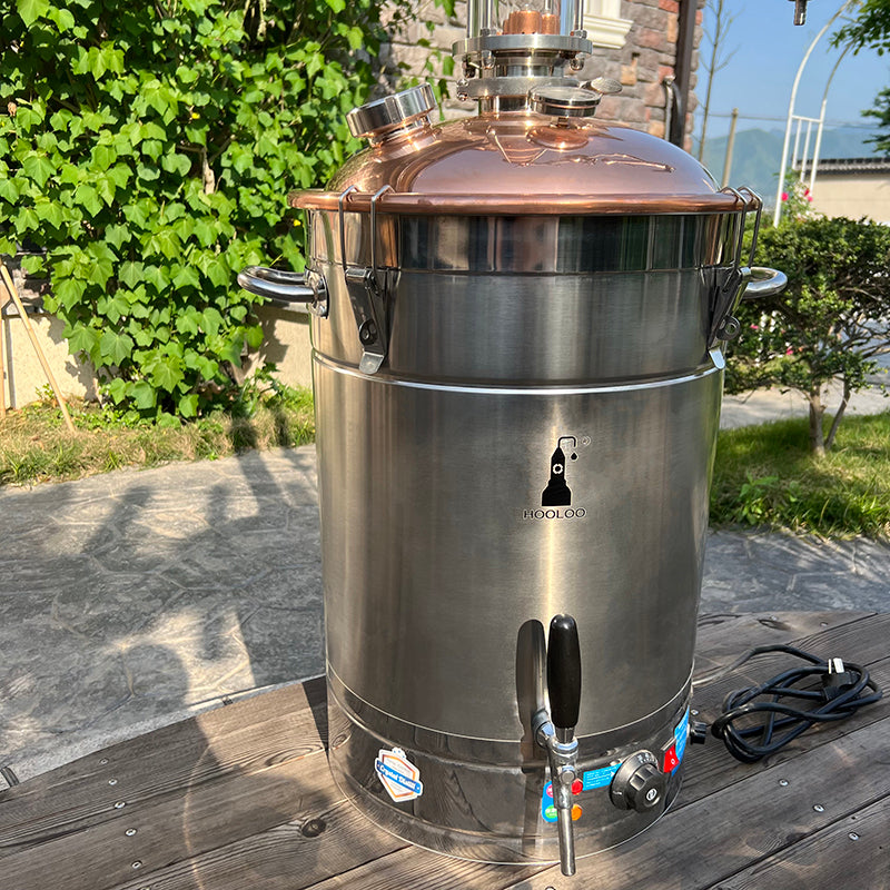 Hooloo 65L Glass Column Copper Lid Distiller(CT65Cu) - Hooloo Distilling Equipment Supply