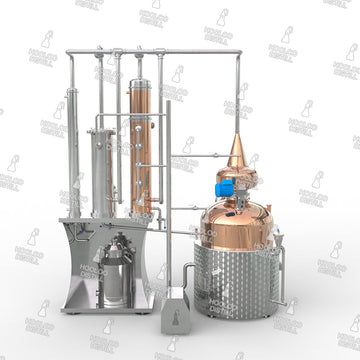 200L Copper Distilliation Equipment with Bubble Caps Copper Column - Hooloo Distilling Equipment Supply