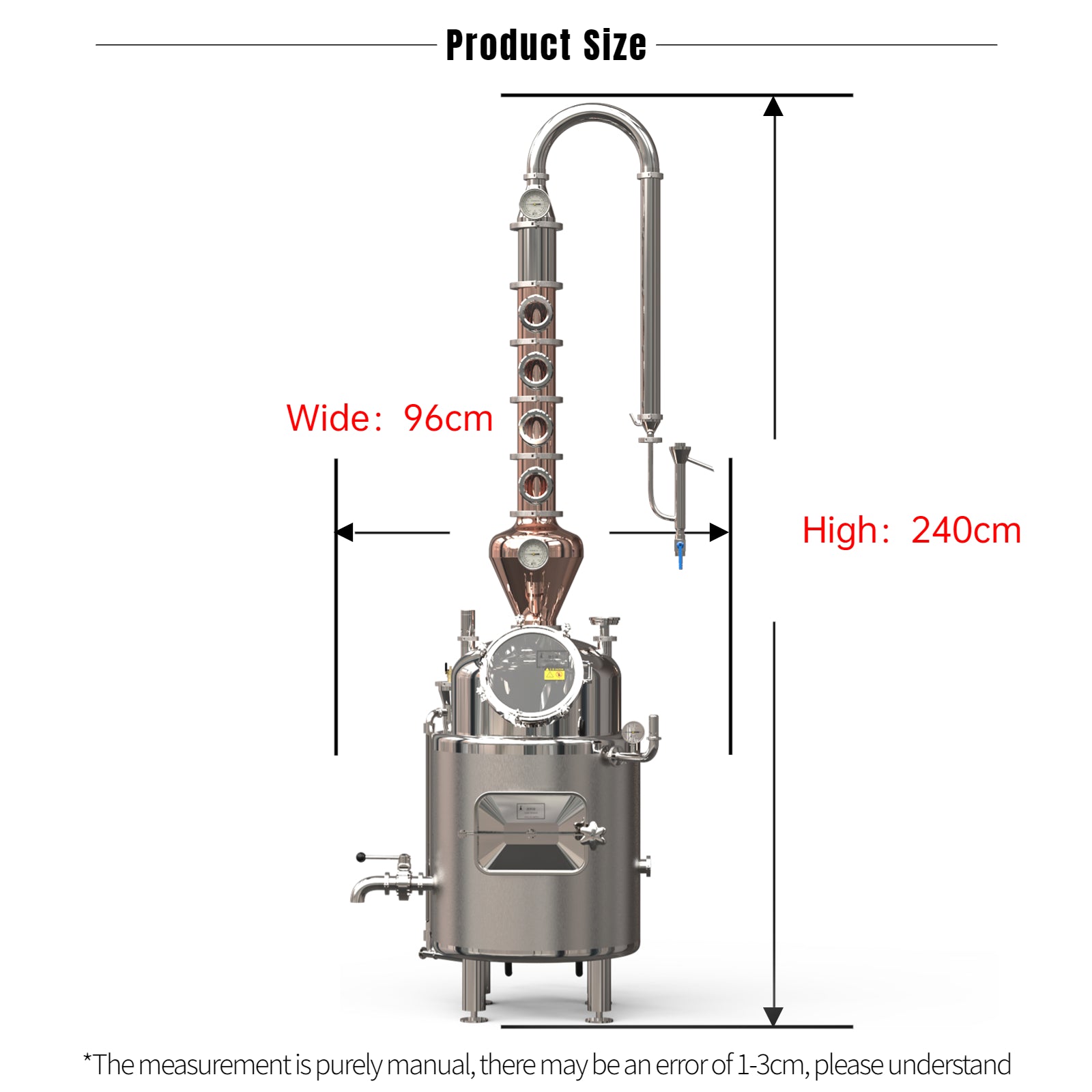CT/CS120 Water Bath Jacketed Distiller(FOB price) - Hooloo Distilling Equipment Supply