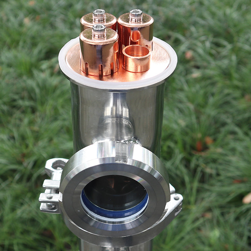 50L Stainless Steel Column Stainless Steel Lid Straight Fire Distiller - Hooloo Distilling Equipment Supply