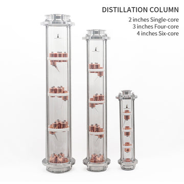 Borosilicate glass distillation column(2‘’/3''/4'') - Hooloo Distilling Equipment Supply
