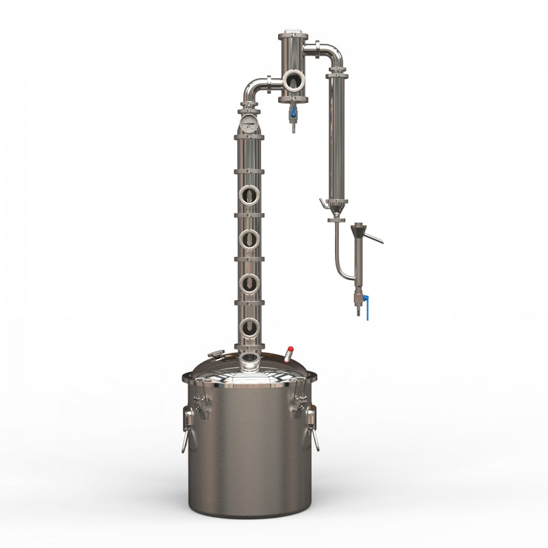 50L Stainless Steel Column Stainless Steel Lid Straight Fire Distiller - Hooloo Distilling Equipment Supply