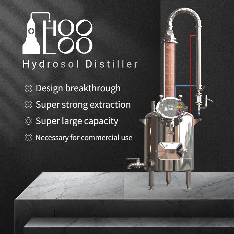 HOOLOO 120L Hydrosol & Essential Oil Distiller（FOB Price）
