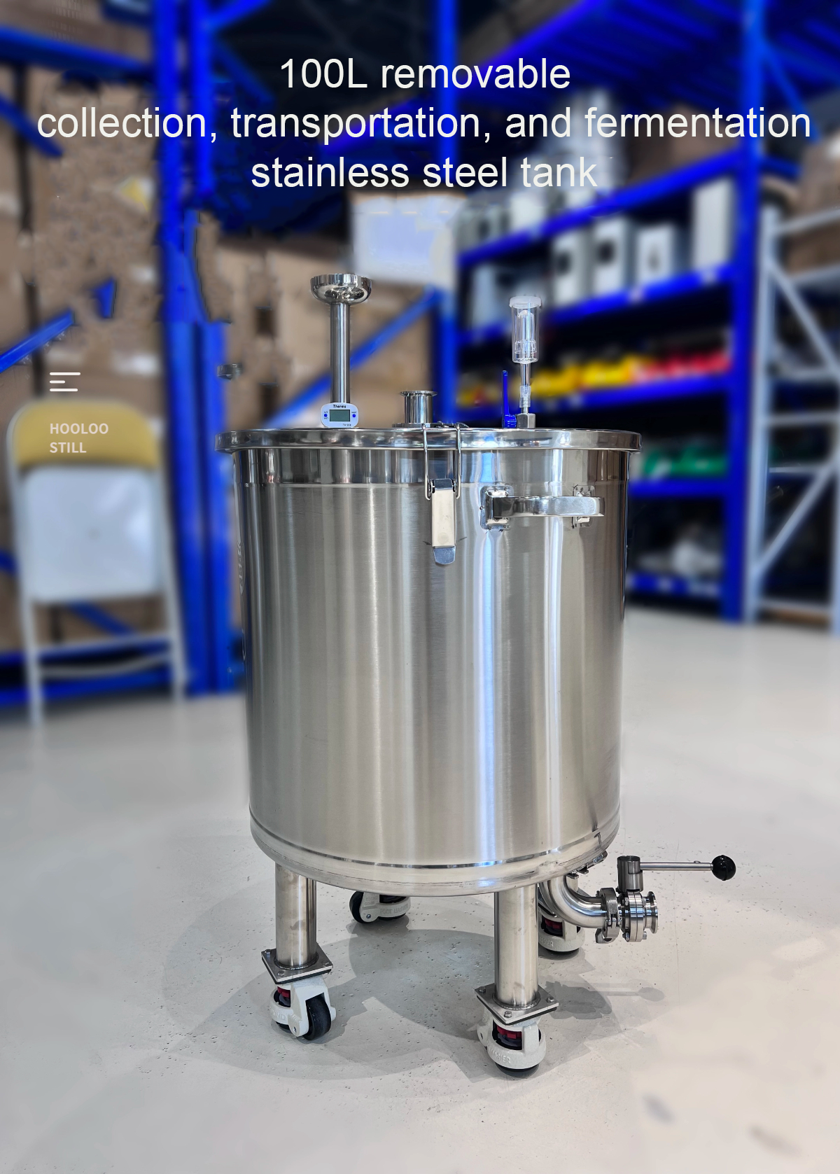 100L Moveable Fermenting Bucket