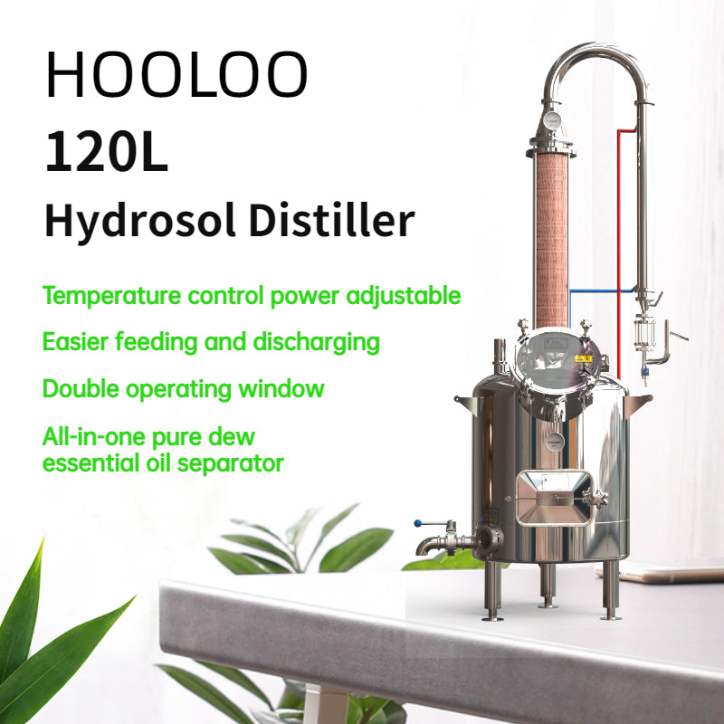 HOOLOO 120L Hydrosol & Essential Oil Distiller（FOB Price）