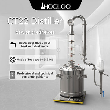 22L Destillierapparat mit Glassäule und Edelstahldeckel【Kostenloser Versand weltweit!】 