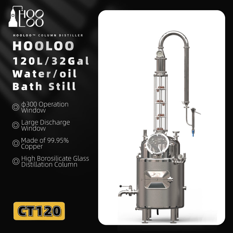 CT/CS120 Water Bath Jacketed Distiller（FOB price） - Hooloo Distilling Equipment Supply