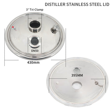 φ325mm-2 inch Tri-Clamp(For 20/22/25/30L Pot) Distiller Stainless Steel Lid/Cover - Hooloo Distilling Equipment Supply