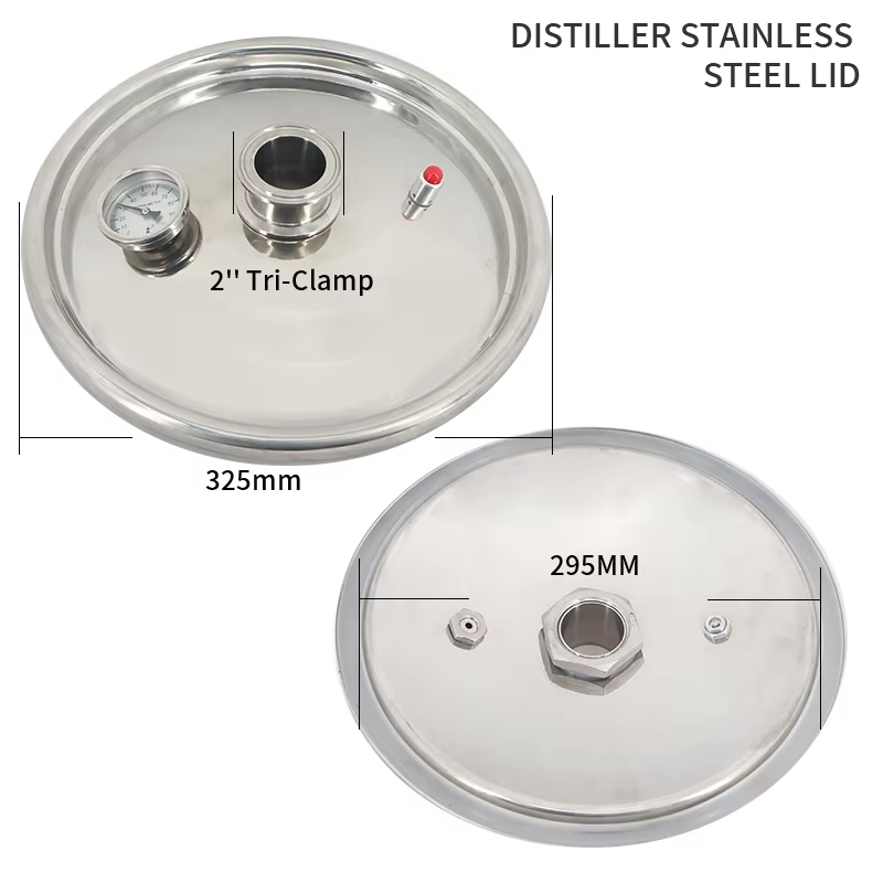 φ325mm-2 inch Tri-Clamp(For 20/22/25/30L Pot) Distiller Stainless Steel Lid/Cover