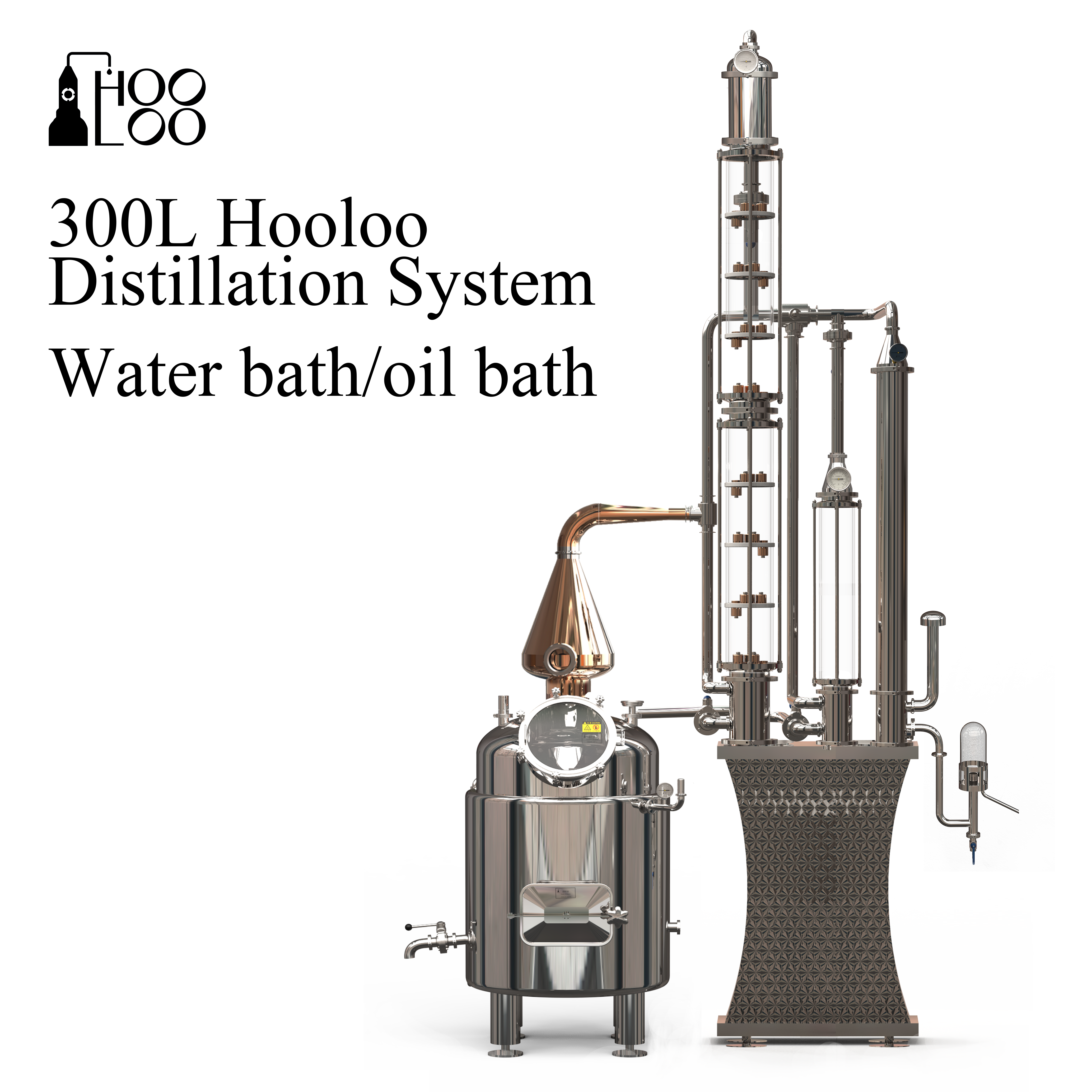 300L Water bath/oil bath Single layer Jacketed Distiller