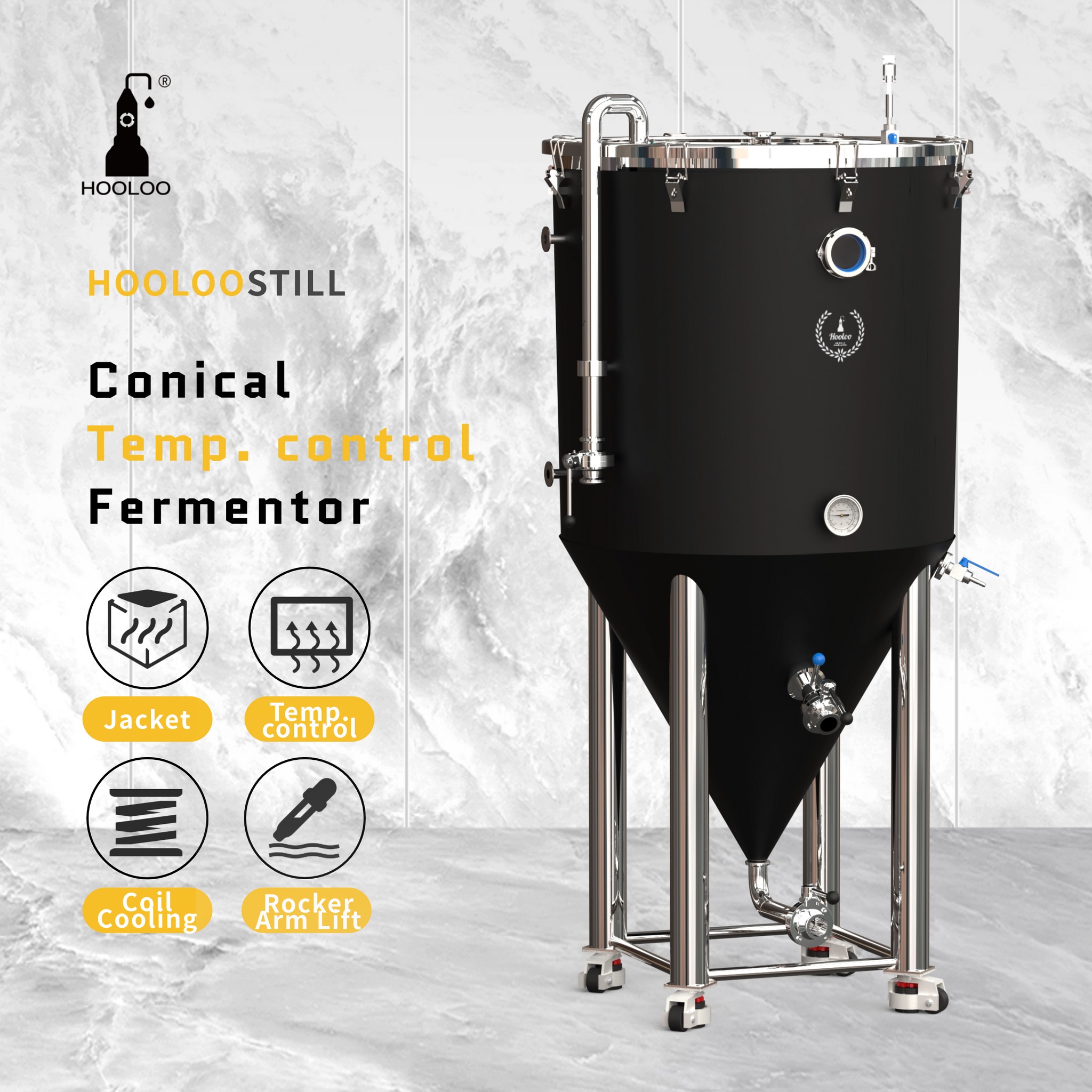 500L /130Gal Single Layer Fermenter Brewing Equipment Fermentor（FOB）