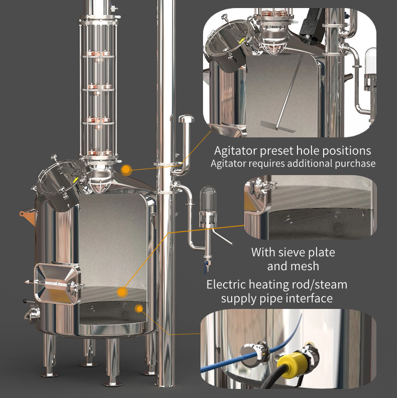 300L Commercial Distiller （CT/ST/CS300） - Hooloo Distilling Equipment Supply