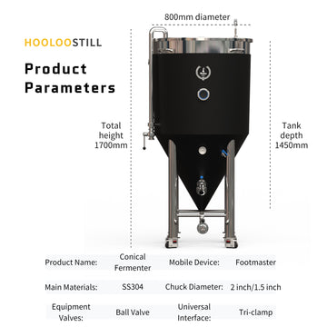 500L /130Gal Single Layer Fermenter Brewing Equipment Fermentor