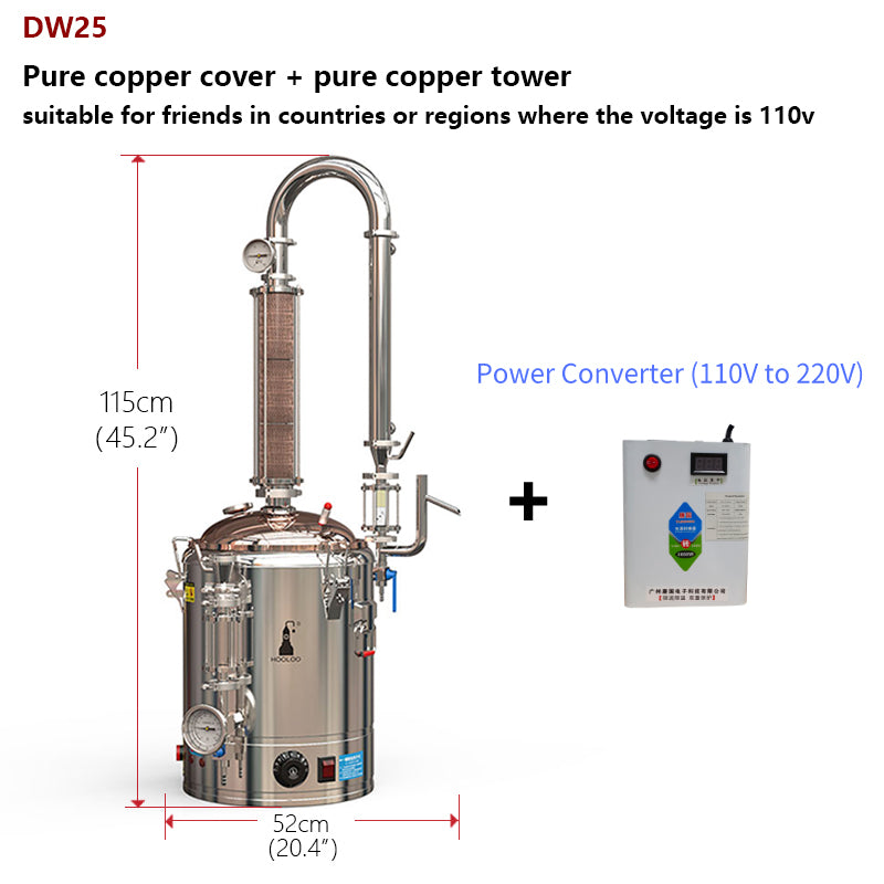 DW25 Hydrolat & Essential Oil Distiller - Hooloo Distilling Equipment Supply