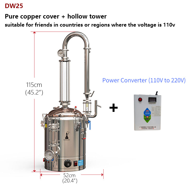 DW25 Hydrolat & Essential Oil Distiller - Hooloo Distilling Equipment Supply