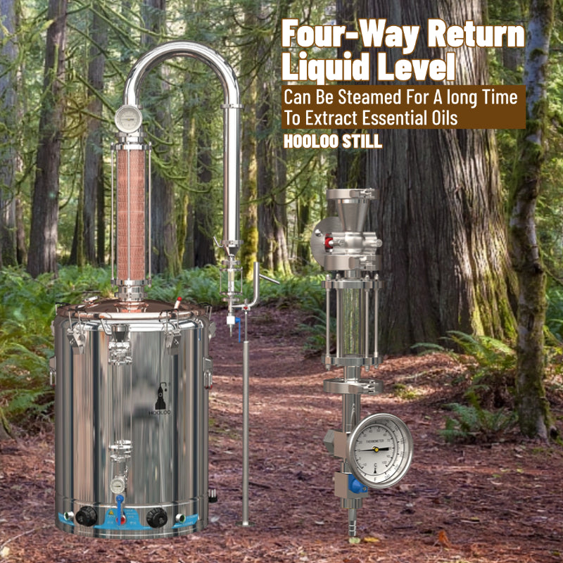 80L Glass Column Copper Mesh Copper Lid Essential Oils & Hydrosol Distiller(DW80)