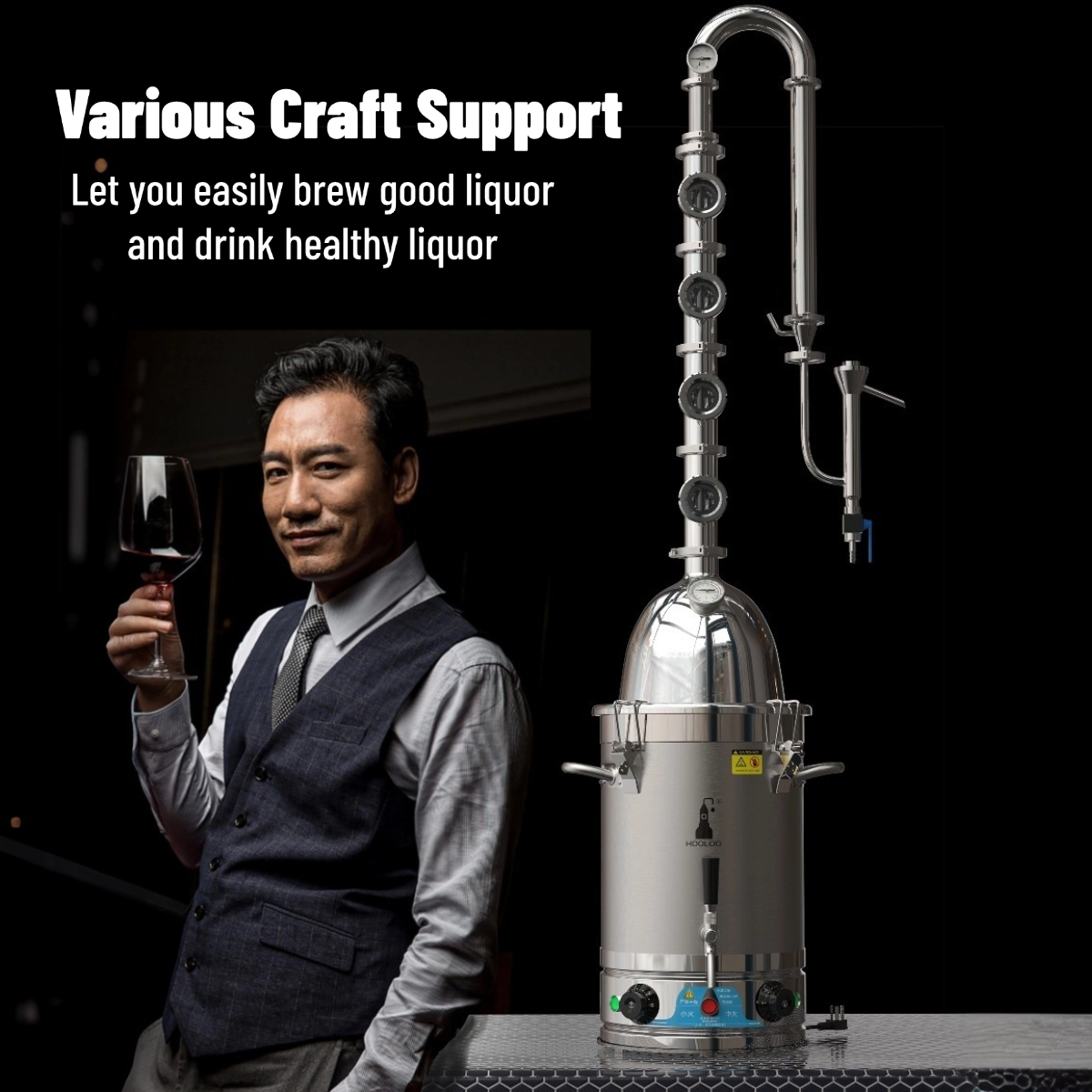 SR Series Stainless Steel Multifunctional Column Distiller