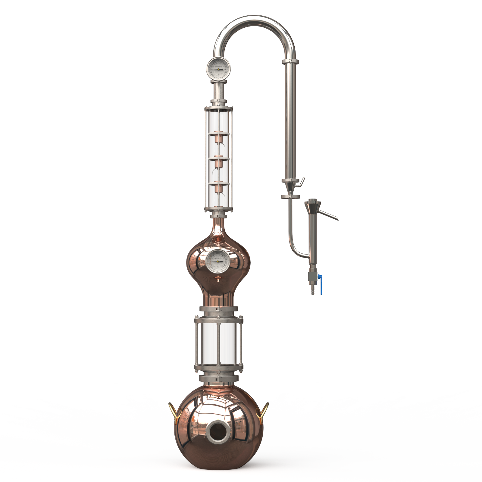 15L Popular Free Shipping Patented Copper Pot Still for Home Lab (D15)