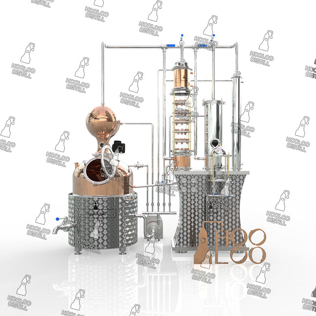 200L Crystal Distilliation Equipment with Bubble Caps Crystal Column - Sphere Helmet - Hooloo Distilling Equipment Supply