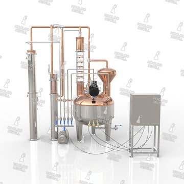 400L / 106Gal Crystal & Copper Distillation Equipment with Glass Column
