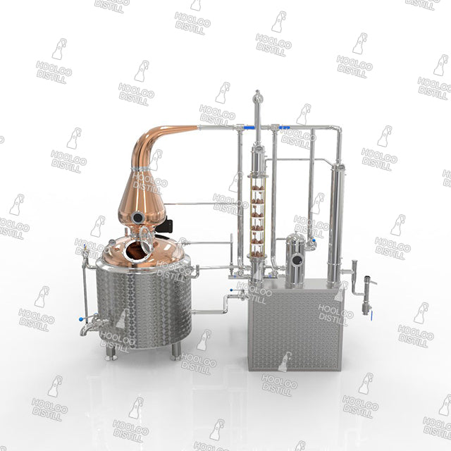 200L Crystal Distilliation Equipment with Bubble Caps Crystal Column - Scotch Helmet - Hooloo Distilling Equipment Supply