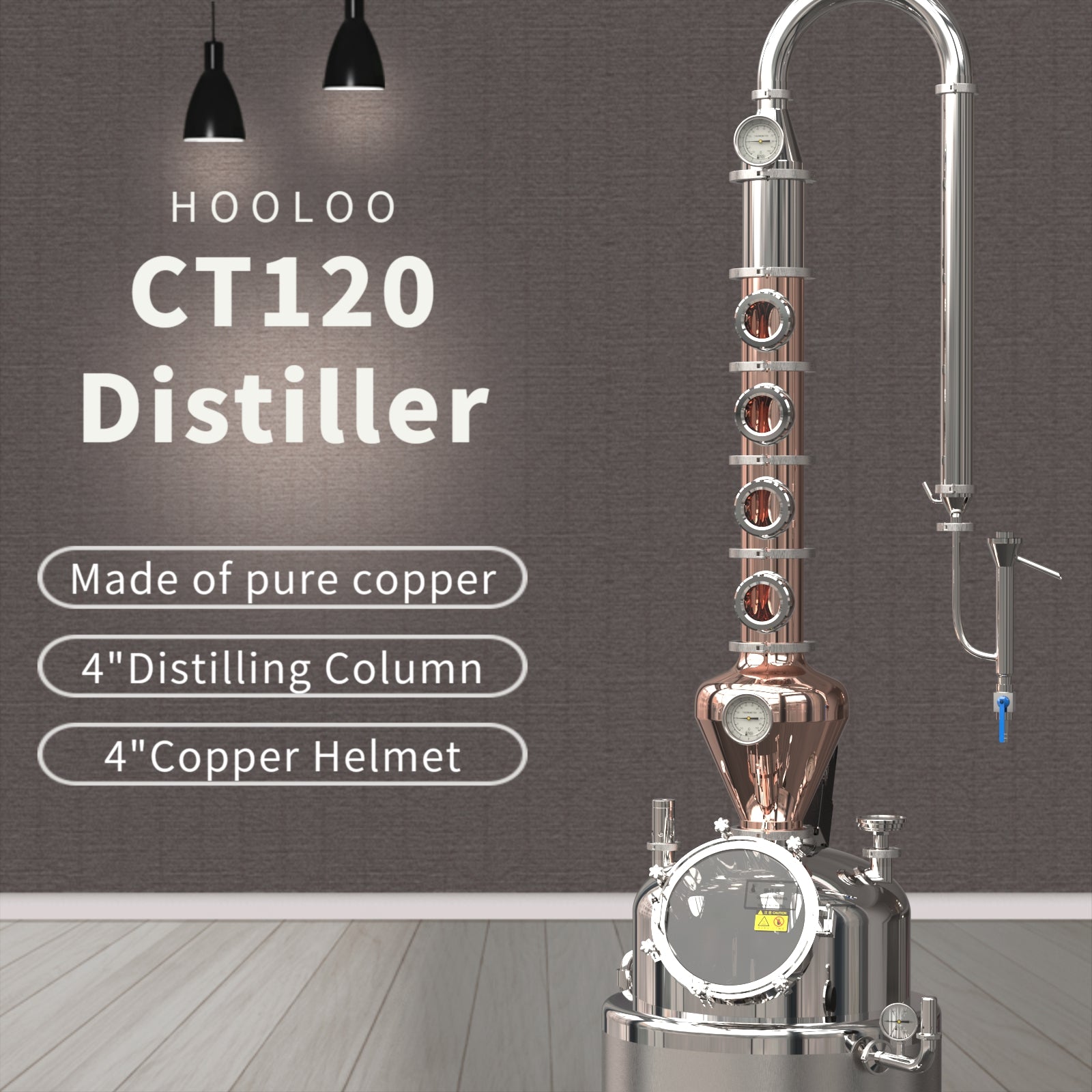CT120 Water Bath Jacketed Distiller（FOB price）