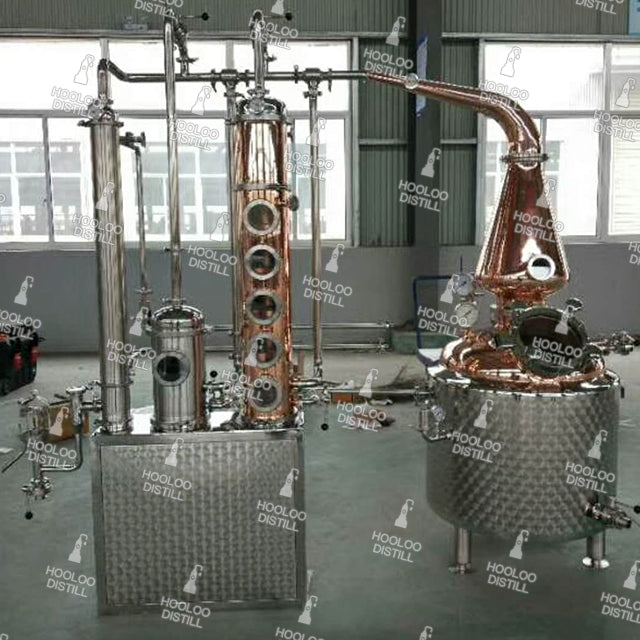 200L Copper Distilliation Equipment with Bubble Caps Copper Column - Hooloo Distilling Equipment Supply